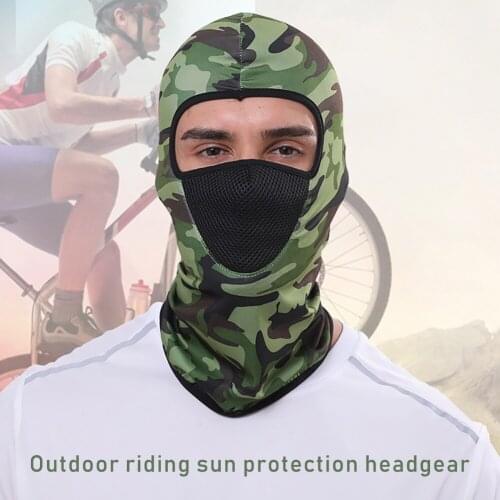 Ice Silk Hiking Scarf Headwear Sunscreen Breathable Sweat Wicking Balaclava UV Protection Face Neck Cover Cycling Headgear