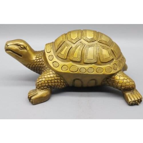 China brass longevity tortoise crafts statue