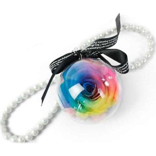 Hot Selling Newyear 2021 Valentines Day Wedding Gifts Preserved Flower Rose Pendant Ornaments Accessories Car Home Decoration