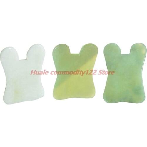 Jade Guasha Massage Board Natural Stone Scraper Plate Massager Beauty Tool