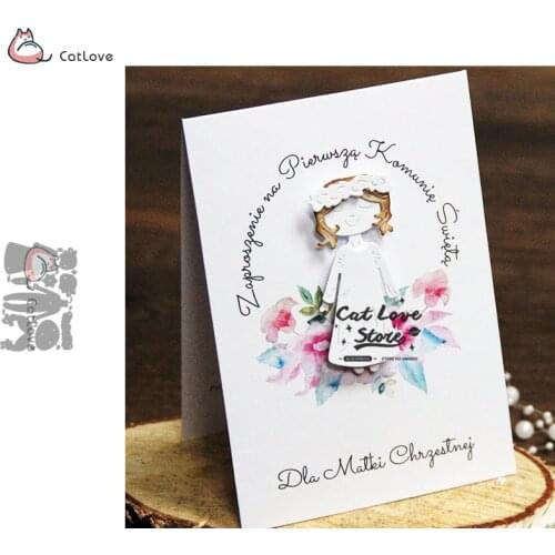 Angel Girl Metal Cutting Dies Stencils For DIY Scrapbooking Paper Card Decorative Craft Dies Embossing Die Cuts New 2019