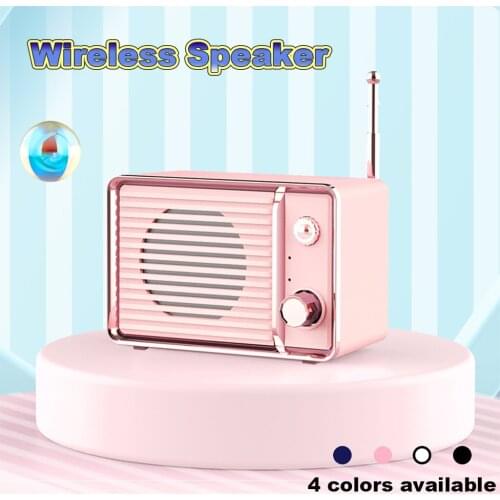 DW01 Mini Bluetooth Speaker Retro Radio Portable Mobile Subwoofer Speaker Wireless Amplifier Creative Gift Small Speaker