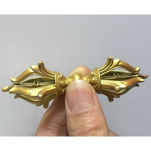 Miniature Tibetan Buddhist Talisman Bronze Statue 8cm