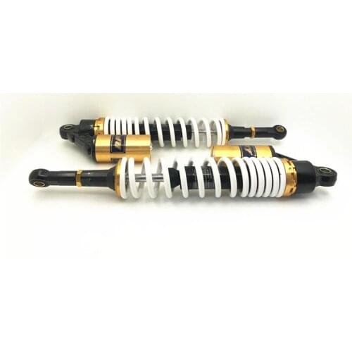 New 420mm 430mm 440mm Motorcycle 8mm Spring Shock Absorber for Honda Suzuki Yamaha Kawasaki ATV Black + white