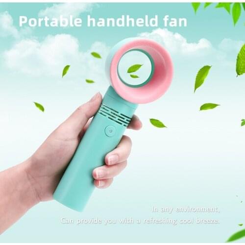 New Portable Bladeless Fan Handheld USB Rechargeable Mini Cooler No Leaf Handy Cooling Fan Air Cooler Fan Desktop