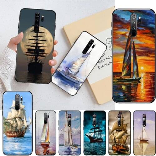Sailing ship boat Phone Case for Redmi Note 9 8 8T 8A 7 6 6A Go Pro Max Redmi 9 K20 K30 Pro