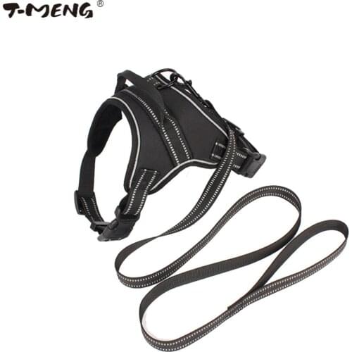 Nylon Dog Harness Vest Leash For Small Large Pets K9 Walk Out Reflective Pet Products Professional Dogs Collar Hand Chest Straps