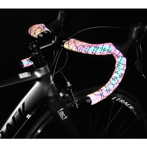 Rainbow Photochromic Bike Handlebar Tape Silica Texture Non-slip Road Bicycle Handlebar Wrap Tape EVA Anti-Vibration Accessories
