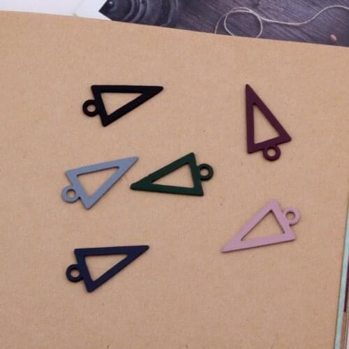 Rubber paint simple long triangle pendant geometric color earrings jewelry accessories fashion necklace bracelet DIY accessories