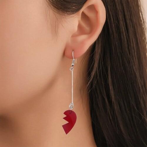 Anime JoJo Bizarre Adventure Kujo Jotaro Broken Heart Drop Earrings JOJO Noriaki Cherry Stud Ear Clip Men Cosplay Jewelry