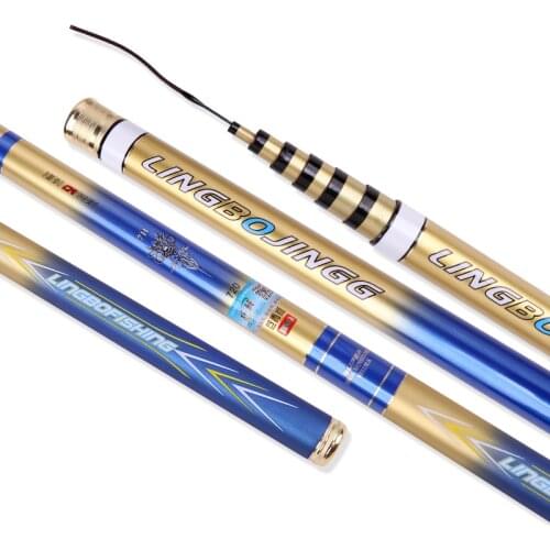 Extra Long Taiwan Fishing Pesca Carbon 5.4m-8.5m Power Hand Pole Fishing Olta 7H Hard Super Telescopic Canne Stick Spare Tip