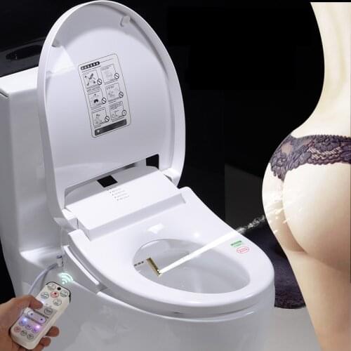 Smart Heated Toilet Seat Remote Control Intelligent female Bidet Toilet Seat WC Sitz Automatic Toilet Bowls Lid Cover