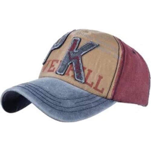 2020 Spring and summer new washed letters PK patch cotton baseball cap men and women outdoor sport casual shade cap snapback hat