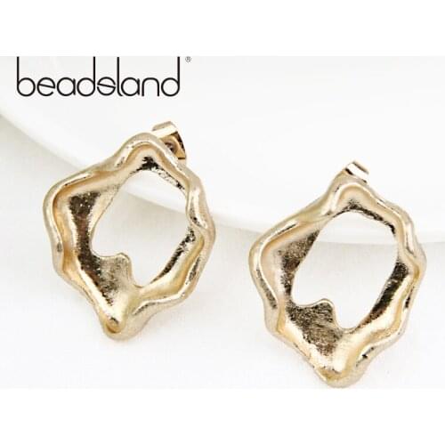 Beadsland Drop Earrings Placer Metal Irregular Round Deign Fashion Hiphop/Rock Woman Girl Party Festival Hot Sell Gift 40212