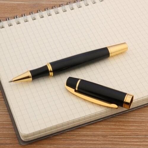 High Quality 620 ball point Pen gold Metal Black Golden Business Office School Supplies Writing Ink Pens