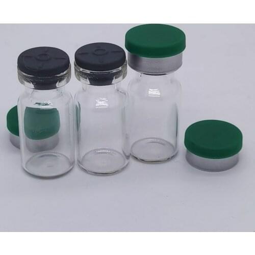 500 x 2ML Transparent Emtpy Glass Vial With Flip Cap Butyl Stopper 2cc Small Glass Containers Bottles For Essence