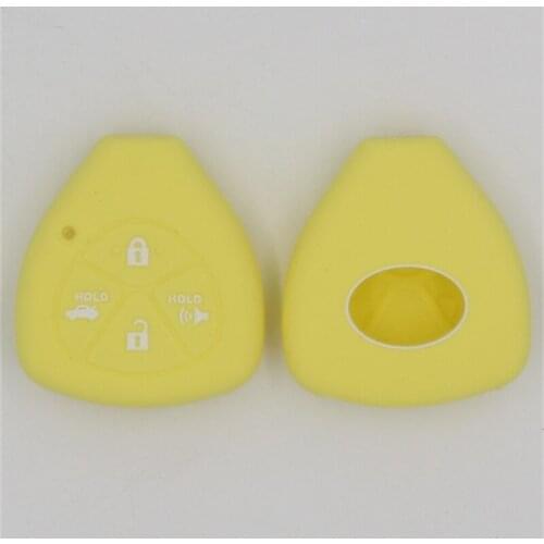 2PC Silicone rubber car key cover case for Toyota Camry RAV4 Avalon auris key cover 2013 4 Buttons Smart Car key case shell