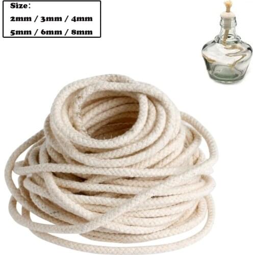 5m long round cotton wick burner,for Kerosene Alcohol lamp torch oil wine bottle product accessory