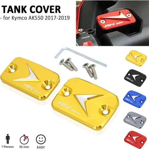 Motorcycle Accessories For KYMCO AK550 AK 550 2017-2019 Front Brake Fluid Reservoir Gas Fuel Tank Filler Oil Cap Cover