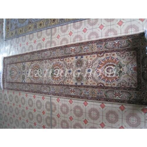 Free shipping 2.5'x10' 160 Line persian woolen carpet , hand knotted persian runner Oriental handmade Persian Rug mixed colors