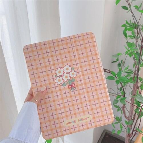 Cute Cartoon With Pencil Slot Case For iPad AIR 3 10.5 Pro 2020 11 inch Cases 2019 for iPad 2017 2018 Air2 9.7 Mini 5 Cover Capa