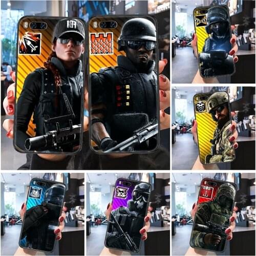 Rainbow six siege Game Phone case For Xiaomi Mi Max Note 3 A2 A3 8 9 9T 10 Lite Pro Ultra Frosted black art cover tpu funda