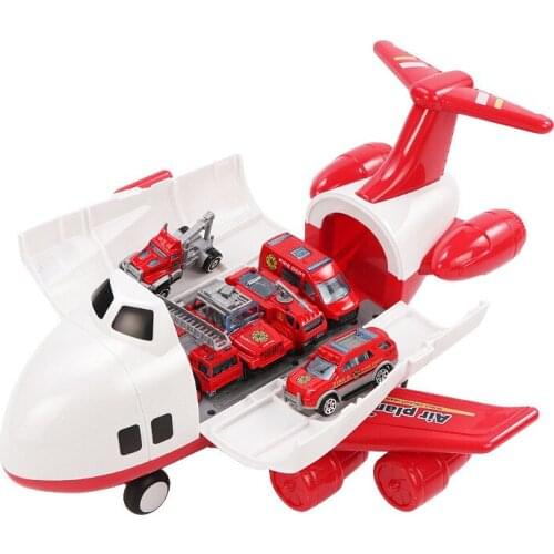 ChildrenS Electric Sound And Light Airplane Toy Boy Inertial Storage Toy Car Set Multifunctional Simulation Model Birthday Gift