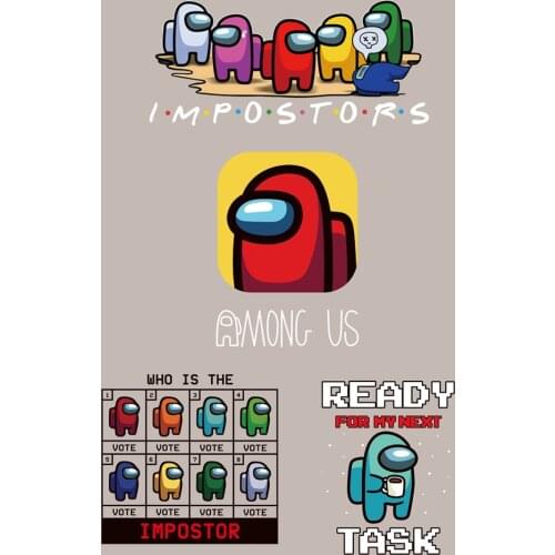 Hot Video Game Impostors MONG US thermo-stickers for children DIY iron on patches application of one transfer fusible