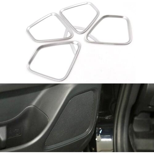 Chrome For Mitsubishi Outlander 2014 2015 2016 2017 2018 Inner Door Stereo Speaker Audio Sound Decorative Frame lamp Cover