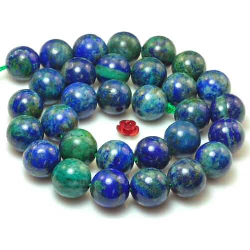 ICNWAY Natural 6-12mm Lapis Lazuli Chrysocolla Gemstone Round Loose Beads DIY Bracelet Necklace Earrings Making Jewelry 15inch