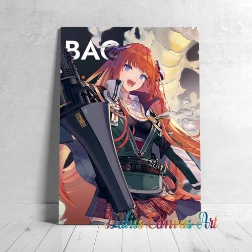 Canvas Anime girl Bagpipe Pictures Home Decoration Manga Paintings Poster HD Prints Wall Art Modular Living Room Framed