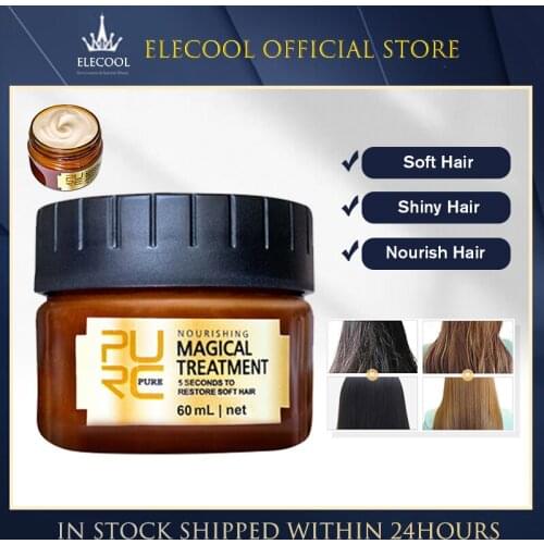 PURC Keratin Hair Mask 5 Seconds Repairs Damage Deep Hair Root Restore Soft Hair For All Hair Types For Silk TSLM1