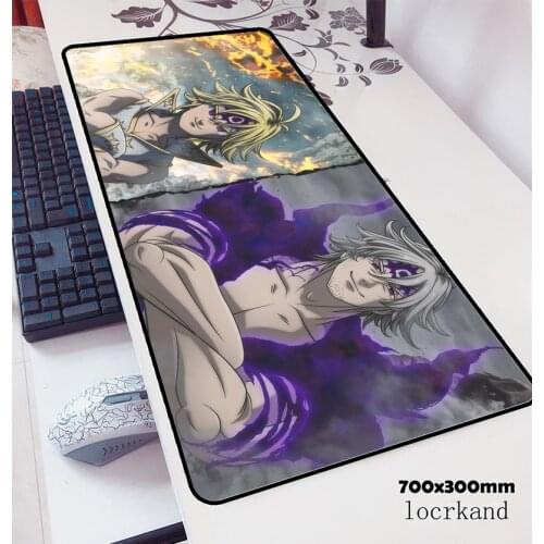 Nanatsu no taizai mousepad 700x300x3mm 3d Computer mouse mat gamer gamepad pc office gaming mousemat desk pad padmouse