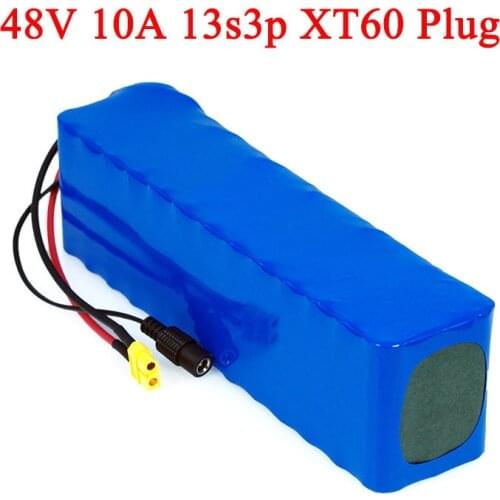 LXIAOYU 48v lithium ion battery 48v 10Ah 1000w 13S3P Lithium ion Battery Pack For 54.6v E-bike Electric bicycle Scooter with BMS