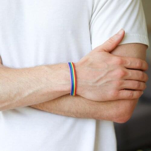 Rainbow Wristband Bracelet Versatile Couple Bracelets For Gay And Lesbian Pride