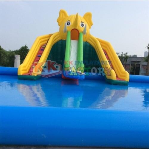 China Inflatable Water Park Manufacturer KK Water Playground Big Slide With Pools