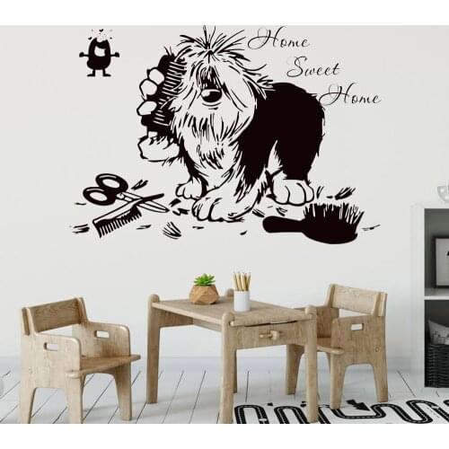 Dog Wall Decal Home Swit Home Quote Wall Sticker Home Decoration Grooming Salon Vinyl Pet Store Art Decor Shop Window Poter Y351