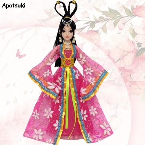 New Arrivals Red Ancient Costume Dress For Barbie Dolls Toys for Children 1:6 Doll Clothes for COSPLAY Kids Birthday Party Dress