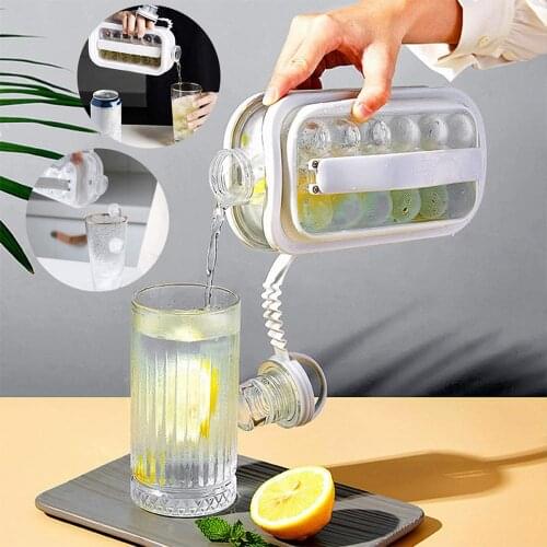 New Ice Cube Tray Water Bottle Ice Cube Maker Ball Making Mould With Leakproof Cap For Bar Accessories Home Kitchen Tool