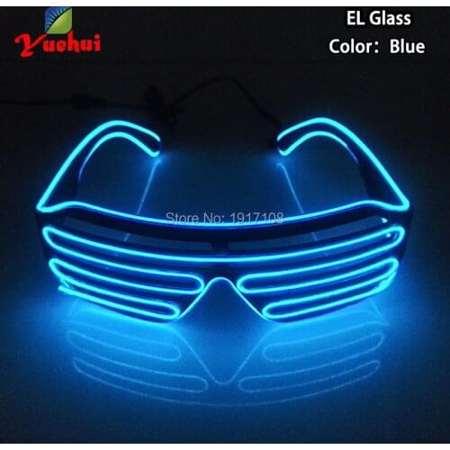 New type 10 Color Available blinking Sound activated EL Glasses Wedding decor Flashing Glasses Gift For Evening Party decoration