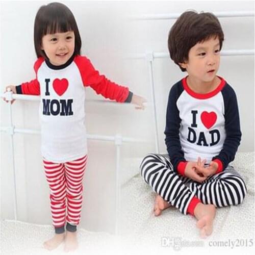 Baby Kids Princess Pajamas Suits Girls Cartoon Sleepwear Boys Cotton Long Sleeve Nightwear Sets Children Pyjamas Fall Homewear