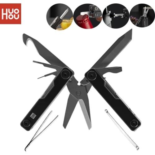 2020 HUOHOU MINI Portable Multi-function Folding Knife Multi-tool Survival Tool Keychain Tool Outdoor Supplies Camping Tools
