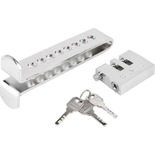 Professional Auto Brake Clutch Pedal Lock Stainless Steel 8 Holes Anti-Theft Device Strong Security Silver Hot Hot