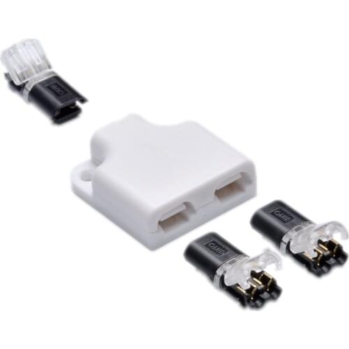 Power Distributor Box for LED Strip Electrical Audio Auto Moto System 22-20AWG Wire with 1 Splitter+3 Connectors Scotch Lock