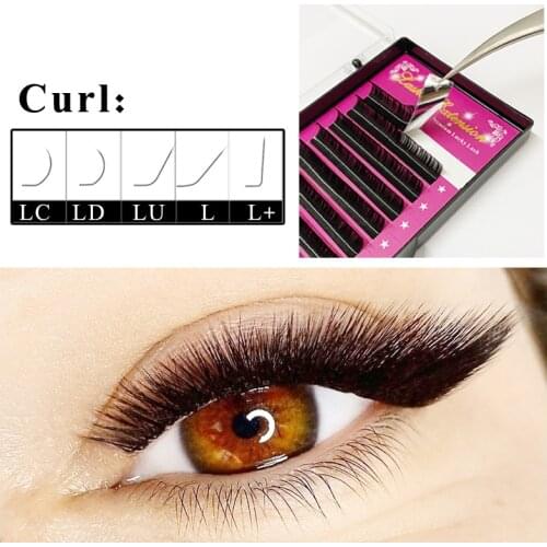Lucky LashIndividual Eyelashes C D Korea PBT Private Label Mink Eyelash Extensions False Classic Eyelash Lash Extension Makeup