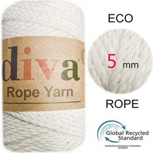Cotton Macrame Rope - 5mm 250gr 68m - 8 Color Options - Wall - Door Decorations, Bags, Cushion, Pillow, Swing, Hammock, Party, Cord, Wedd, Thread, String Home Textile - Twisted Craft DIY