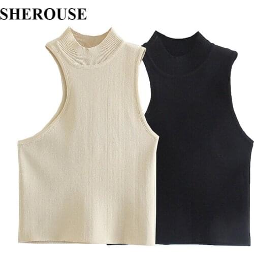 2021 New Summer Women Asymmetric Tops Knitted Slim Cropped Camisole Casual Soft Comfortable Sexy Tank Tops Female Woman Clothes