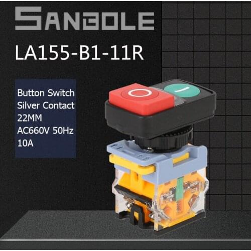 22mm Reset Momentary Push Button Switch ON-OFF Power Supply Waterproof IP54 Explosion Proof IK10 With Screw Terminals