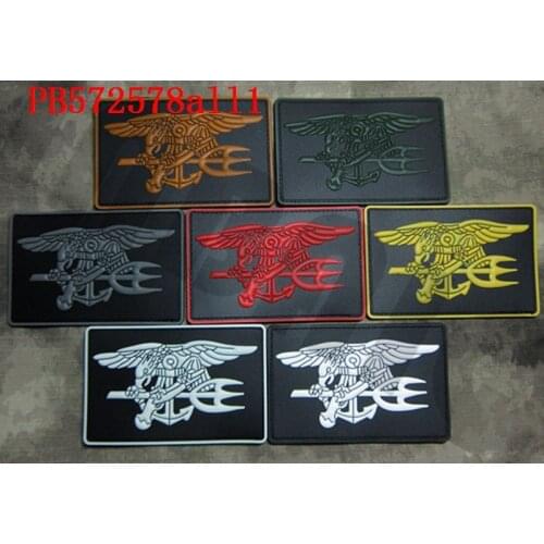 3D PVC patch DEVGRU Seal TeamTrident Eagle Military Tactical Morale Rubber patch