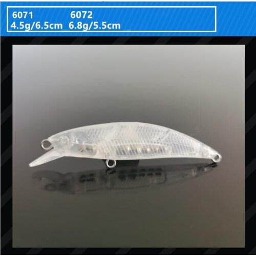 4.5g 6.8g 50pcs Blank Unpainted Bait DIY Minnow Crankbait Wobbler Unpainted Lure Freshwater Fishing Blank Hard Lures Isca Pesca